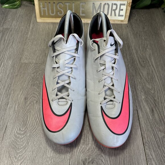 Nike Mens Mercurial Soccer Cleats Victory V FG Pink Low Top 651632-060 Size 13 - Picture 4 of 9